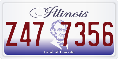 IL license plate Z477356