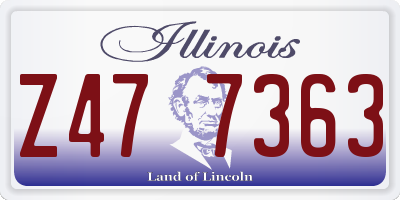IL license plate Z477363