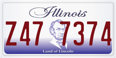 IL license plate Z477374