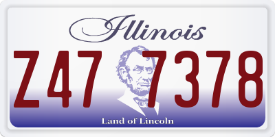 IL license plate Z477378
