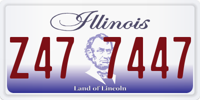 IL license plate Z477447