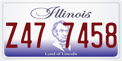 IL license plate Z477458