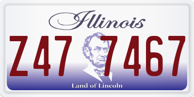 IL license plate Z477467