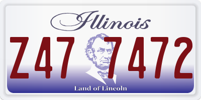 IL license plate Z477472