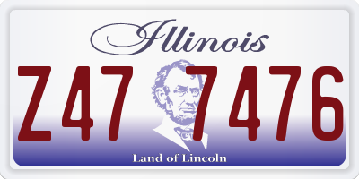 IL license plate Z477476