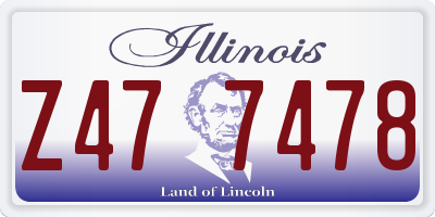 IL license plate Z477478