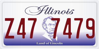 IL license plate Z477479