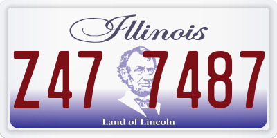 IL license plate Z477487
