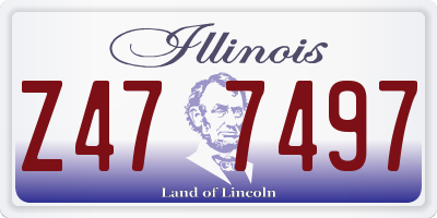 IL license plate Z477497
