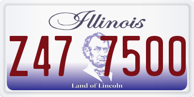 IL license plate Z477500
