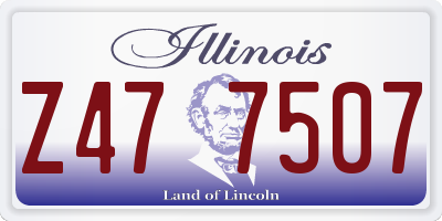 IL license plate Z477507