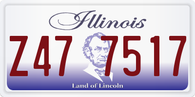 IL license plate Z477517