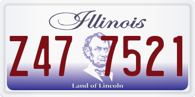IL license plate Z477521
