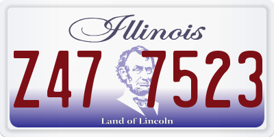 IL license plate Z477523