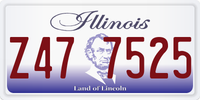 IL license plate Z477525