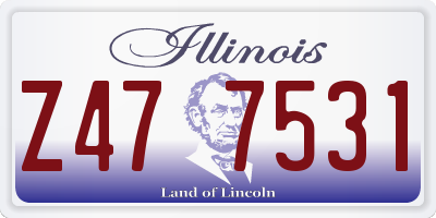 IL license plate Z477531