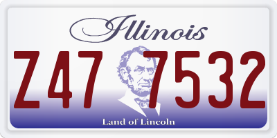 IL license plate Z477532
