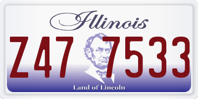 IL license plate Z477533