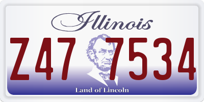 IL license plate Z477534