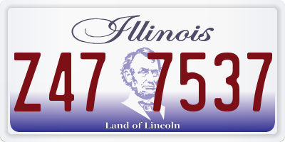 IL license plate Z477537