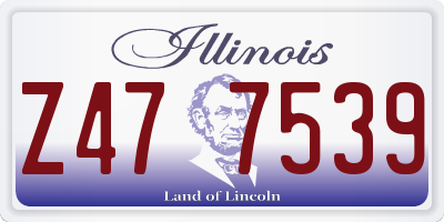 IL license plate Z477539