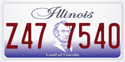 IL license plate Z477540