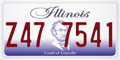 IL license plate Z477541