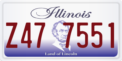 IL license plate Z477551