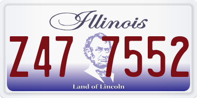 IL license plate Z477552