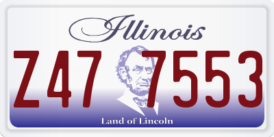 IL license plate Z477553