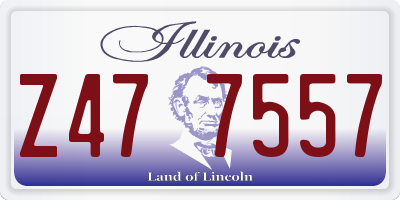IL license plate Z477557