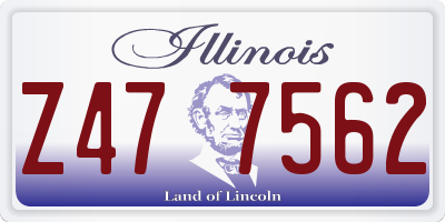 IL license plate Z477562