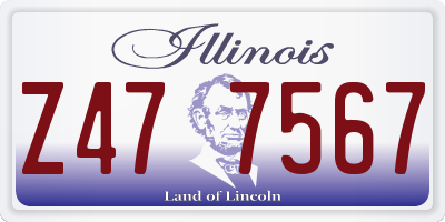 IL license plate Z477567