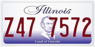 IL license plate Z477572