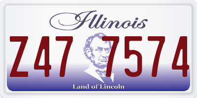IL license plate Z477574