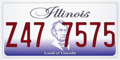 IL license plate Z477575