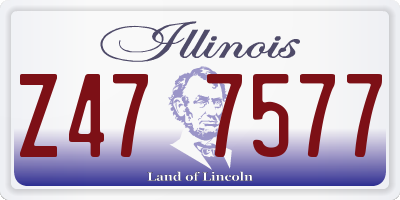 IL license plate Z477577