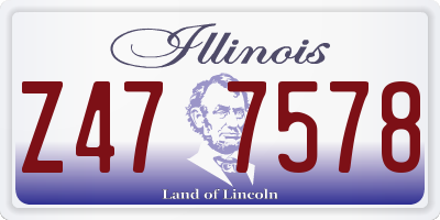 IL license plate Z477578