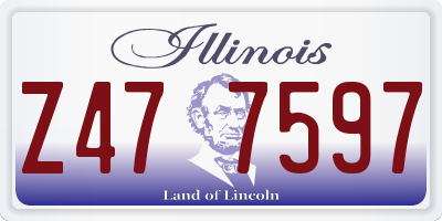 IL license plate Z477597