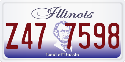 IL license plate Z477598