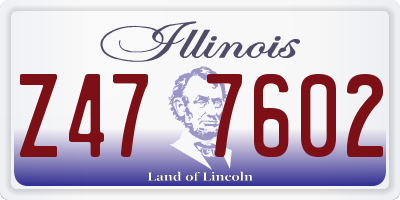 IL license plate Z477602