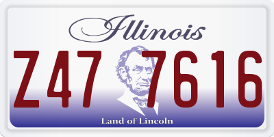 IL license plate Z477616