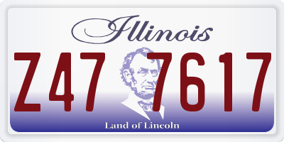 IL license plate Z477617