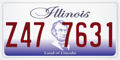 IL license plate Z477631