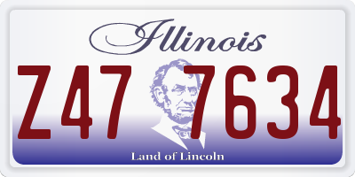 IL license plate Z477634