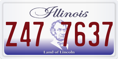 IL license plate Z477637