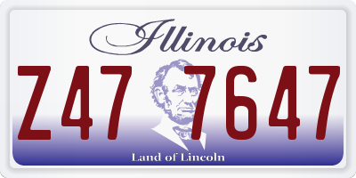 IL license plate Z477647
