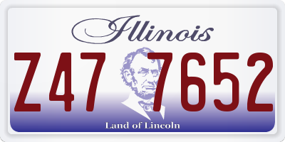 IL license plate Z477652