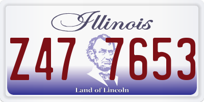 IL license plate Z477653