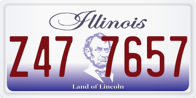 IL license plate Z477657